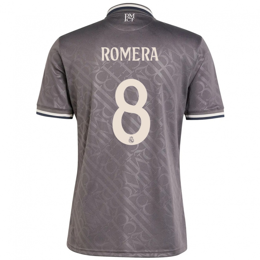 Kandiny Kinder Miguel Romera #8 Anthrazit Ausweichtrikot Trikot 2024/25 T-Shirt