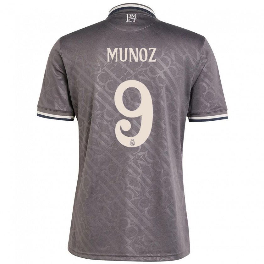 Kandiny Kinder Víctor Muñoz #9 Anthrazit Ausweichtrikot Trikot 2024/25 T-Shirt