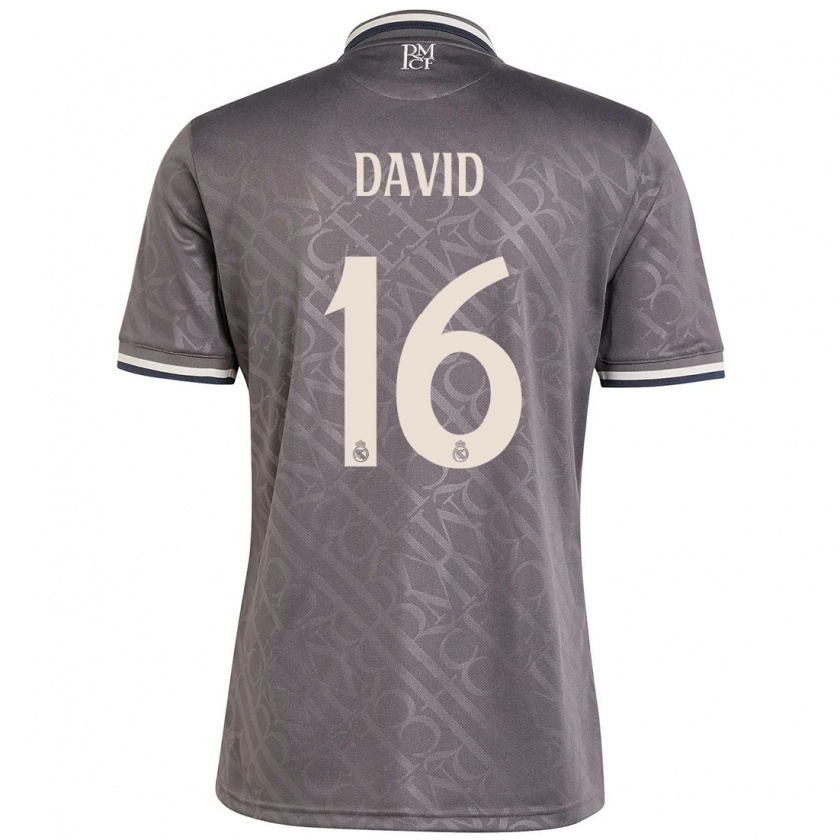 Kandiny Kinder Antonio David #16 Anthrazit Ausweichtrikot Trikot 2024/25 T-Shirt