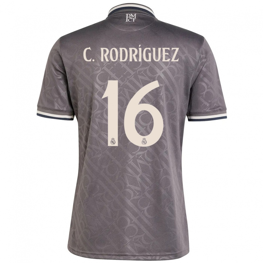 Kandiny Kinder Carlos Rodríguez #16 Anthrazit Ausweichtrikot Trikot 2024/25 T-Shirt