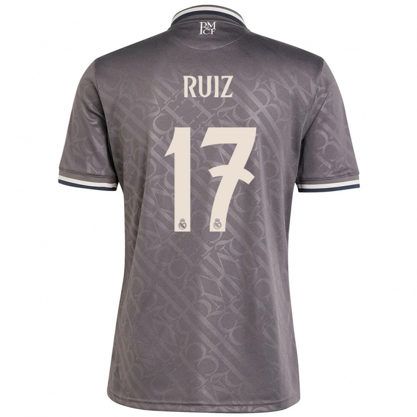 Kandiny Kinder David Ruiz #17 Anthrazit Ausweichtrikot Trikot 2024/25 T-Shirt