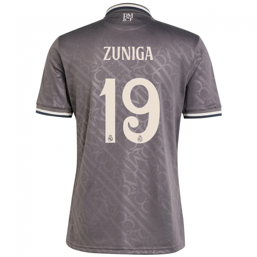 Kandiny Kinder Loren Zúñiga #19 Anthrazit Ausweichtrikot Trikot 2024/25 T-Shirt