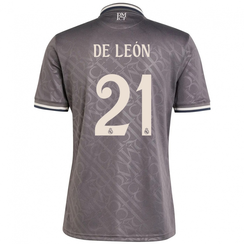 Kandiny Kinder Jeremy De León #21 Anthrazit Ausweichtrikot Trikot 2024/25 T-Shirt