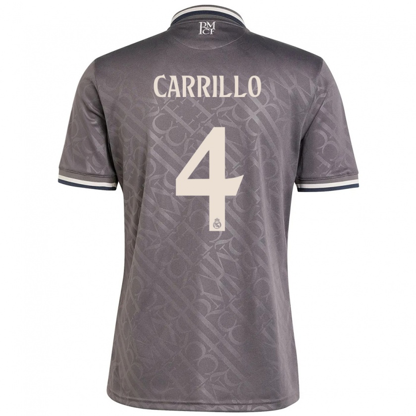 Kandiny Kinder Álvaro Carrillo #4 Anthrazit Ausweichtrikot Trikot 2024/25 T-Shirt