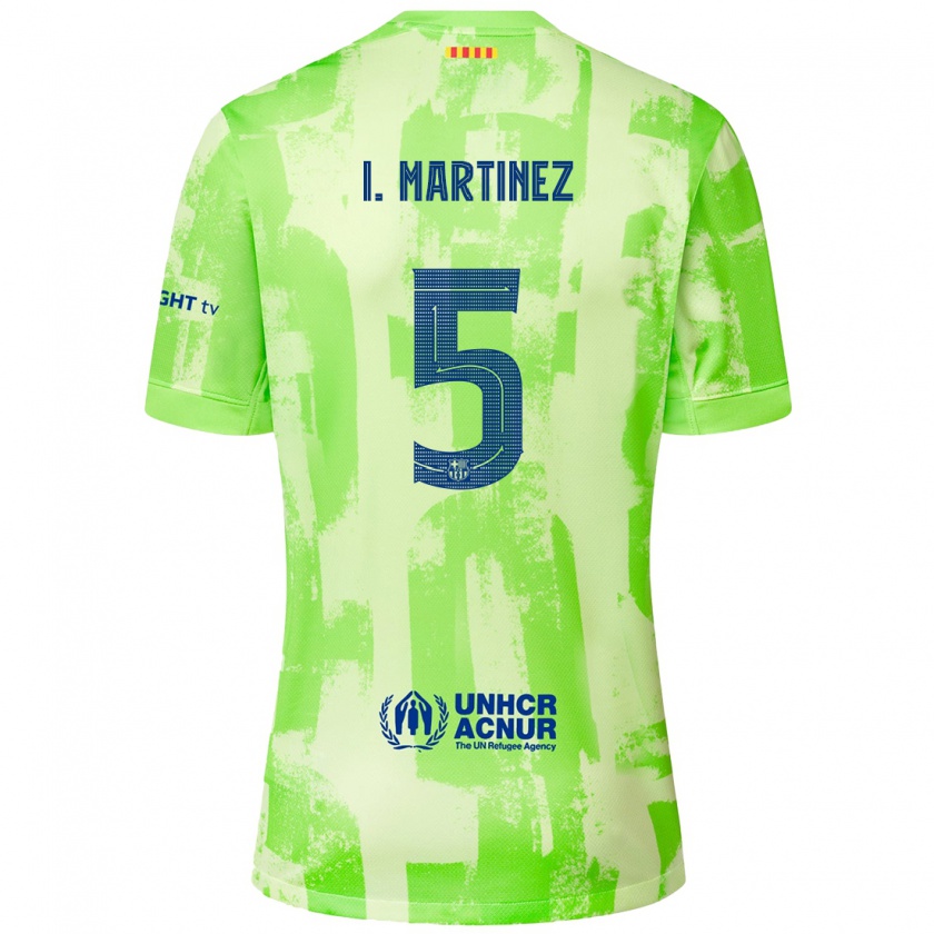 Kandiny Kinder Iñigo Martínez #5 Limettengrün Ausweichtrikot Trikot 2024/25 T-Shirt