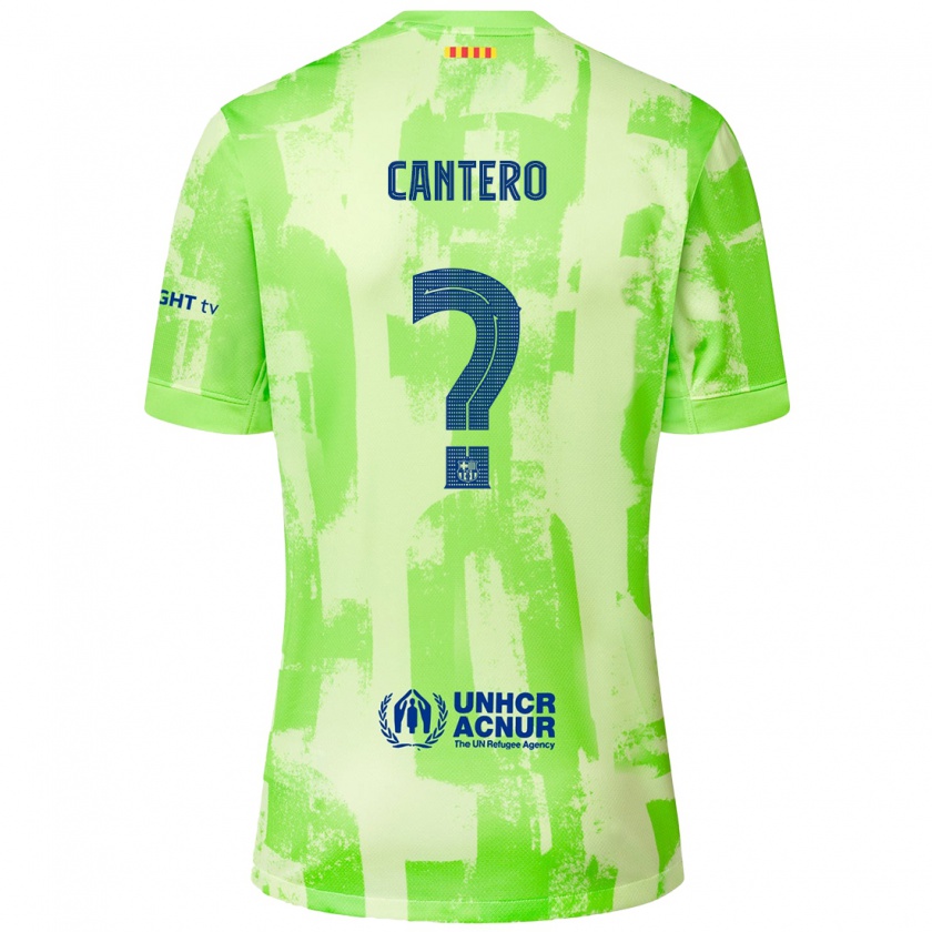 Kandiny Kinder Rubén Cantero #0 Limettengrün Ausweichtrikot Trikot 2024/25 T-Shirt