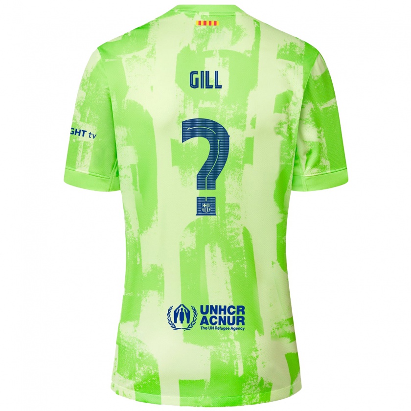 Kandiny Kinder Adrian Gill #0 Limettengrün Ausweichtrikot Trikot 2024/25 T-Shirt