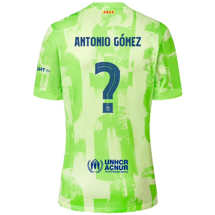 Kandiny Kinder Antonio Gómez #0 Limettengrün Ausweichtrikot Trikot 2024/25 T-Shirt