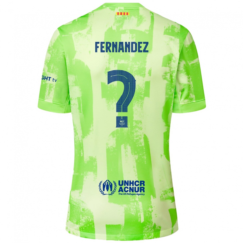 Kandiny Kinder Pedro Fernández #0 Limettengrün Ausweichtrikot Trikot 2024/25 T-Shirt