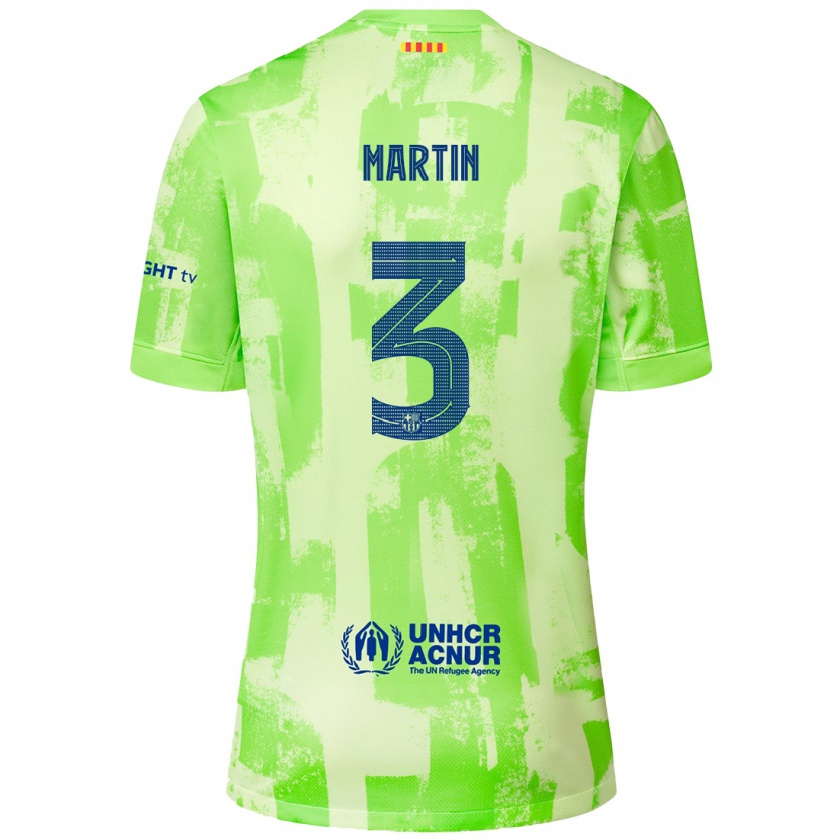 Kandiny Kinder Gerard Martín #3 Limettengrün Ausweichtrikot Trikot 2024/25 T-Shirt