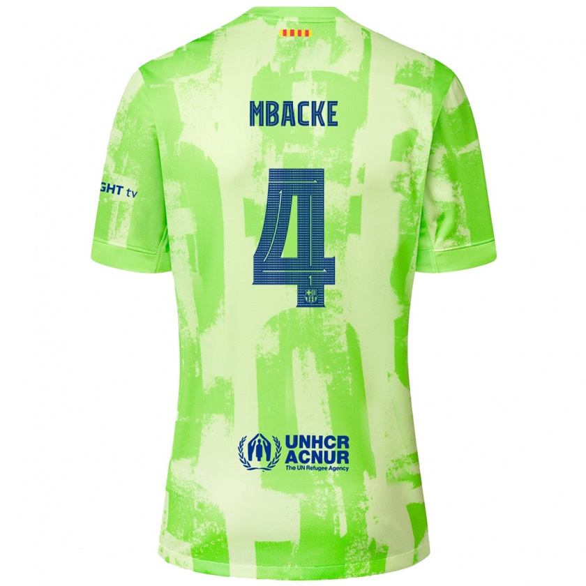 Kandiny Kinder Mamadou Mbacke #4 Limettengrün Ausweichtrikot Trikot 2024/25 T-Shirt