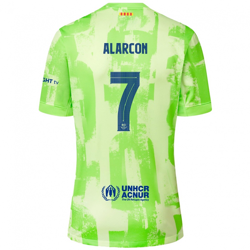 Kandiny Kinder Ángel Alarcón #7 Limettengrün Ausweichtrikot Trikot 2024/25 T-Shirt