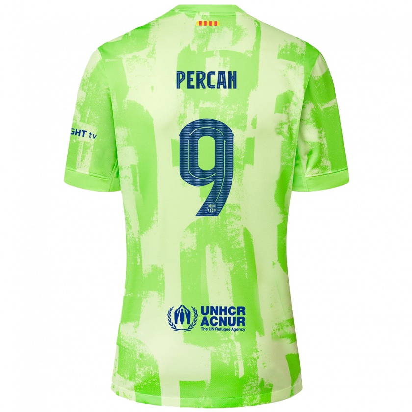 Kandiny Kinder Diego Percan #9 Limettengrün Ausweichtrikot Trikot 2024/25 T-Shirt