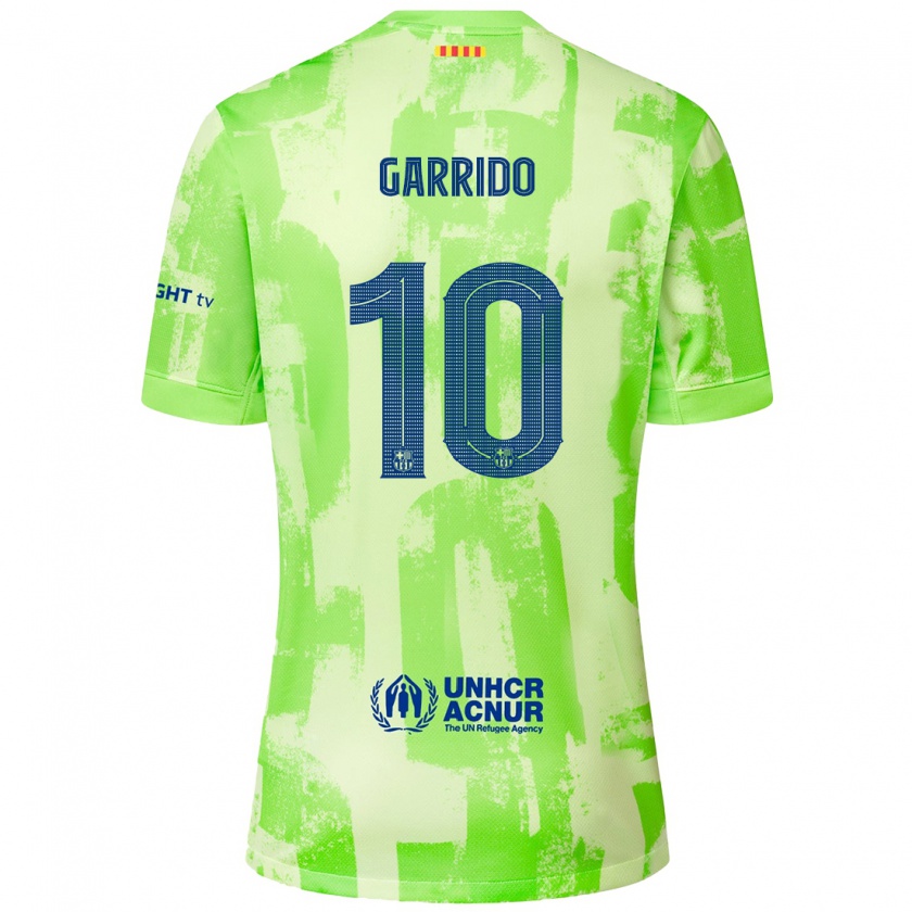 Kandiny Kinder Aleix Garrido #10 Limettengrün Ausweichtrikot Trikot 2024/25 T-Shirt