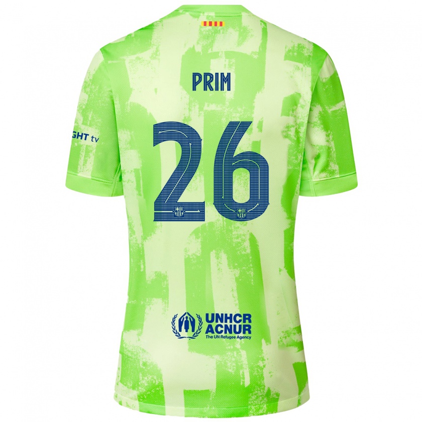 Kandiny Kinder Pau Prim #26 Limettengrün Ausweichtrikot Trikot 2024/25 T-Shirt