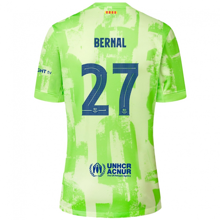 Kandiny Kinder Marc Bernal #27 Limettengrün Ausweichtrikot Trikot 2024/25 T-Shirt