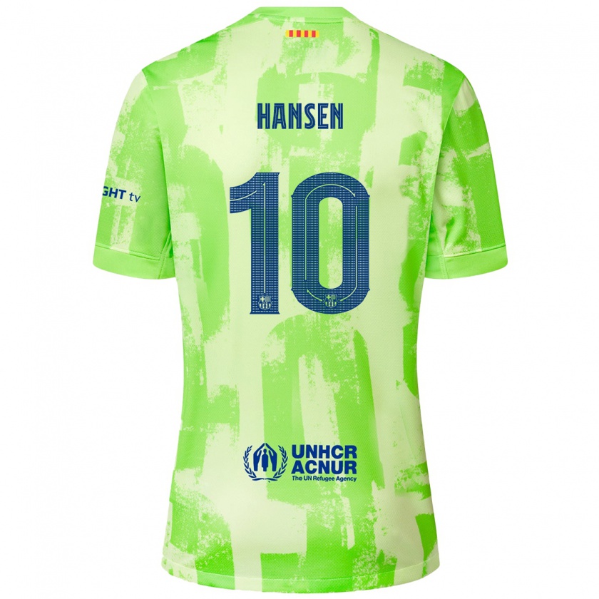 Kandiny Kinder Caroline Graham Hansen #10 Limettengrün Ausweichtrikot Trikot 2024/25 T-Shirt