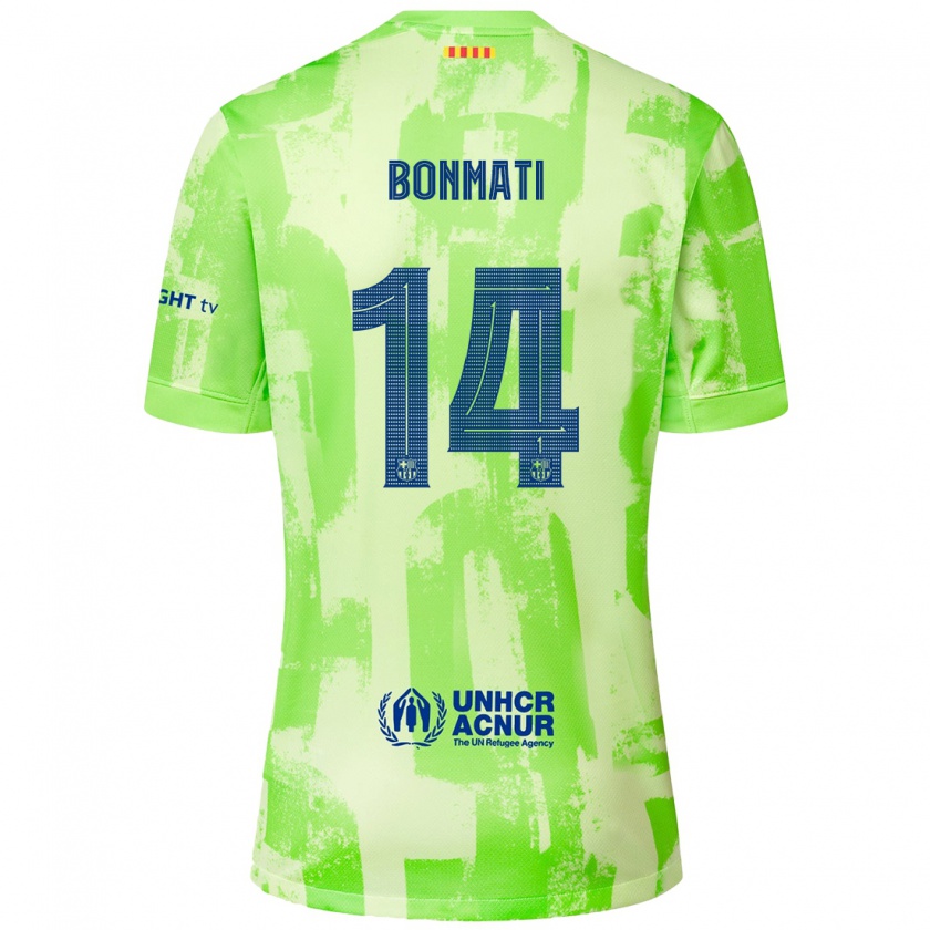 Kandiny Kinder Aitana Bonmatí #14 Limettengrün Ausweichtrikot Trikot 2024/25 T-Shirt