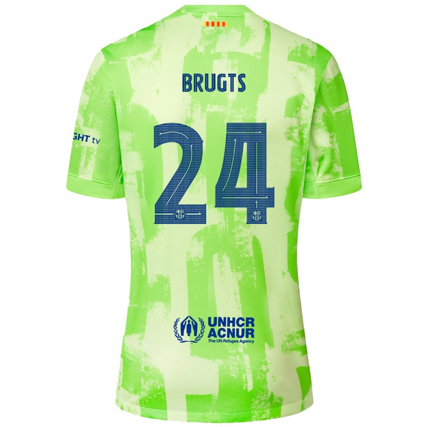 Kandiny Kinder Esmee Brugts #24 Limettengrün Ausweichtrikot Trikot 2024/25 T-Shirt