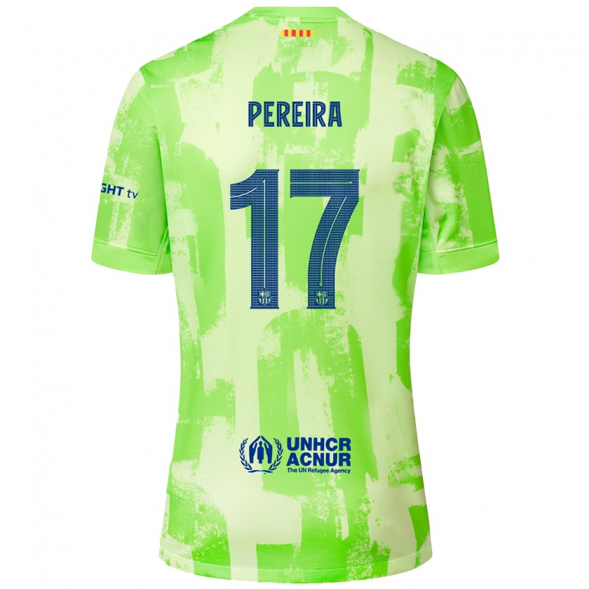 Kandiny Kinder Andrea Pereira #17 Limettengrün Ausweichtrikot Trikot 2024/25 T-Shirt