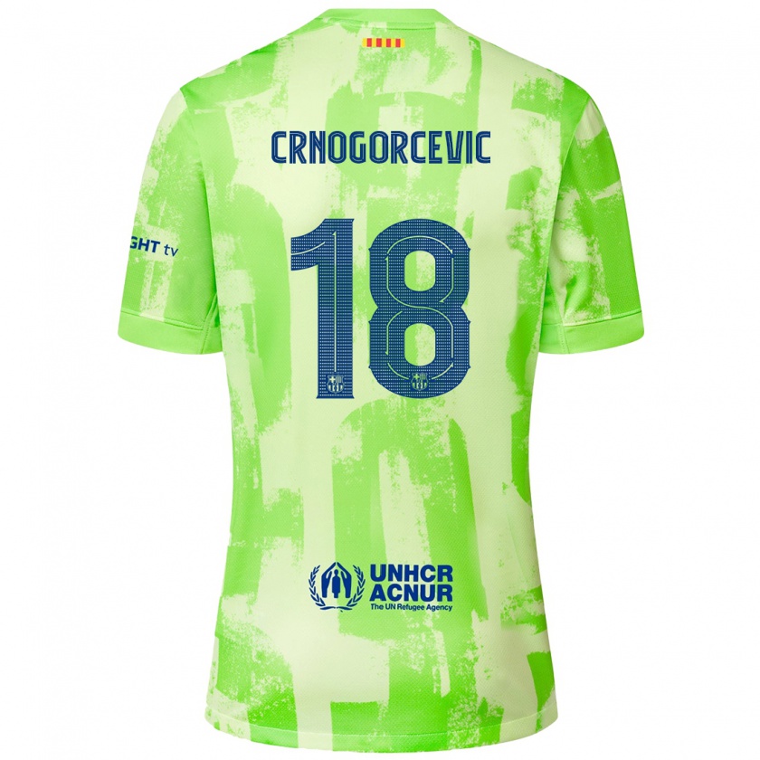 Kandiny Kinder Ana-Maria Crnogorcevic #18 Limettengrün Ausweichtrikot Trikot 2024/25 T-Shirt