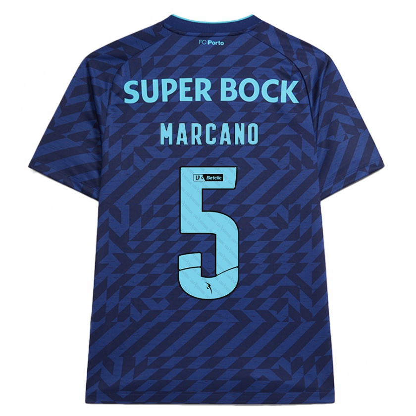 Kandiny Kinder Iván Marcano #5 Marineblau Ausweichtrikot Trikot 2024/25 T-Shirt