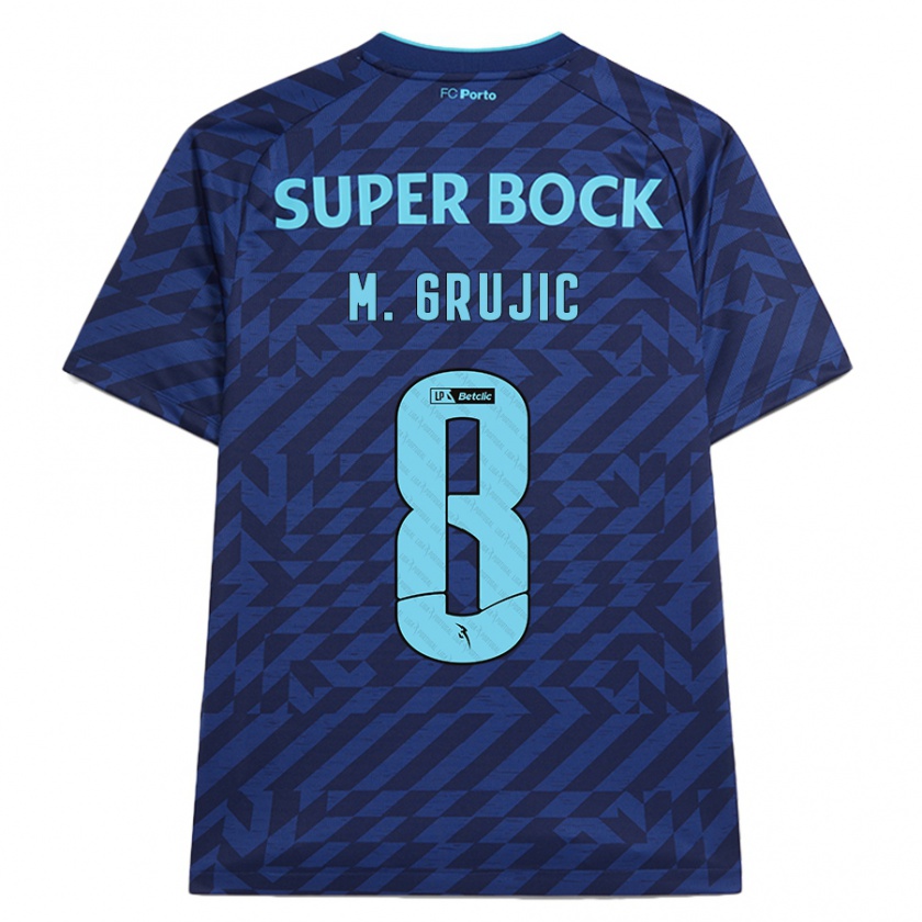 Kandiny Kinder Marko Grujic #8 Marineblau Ausweichtrikot Trikot 2024/25 T-Shirt