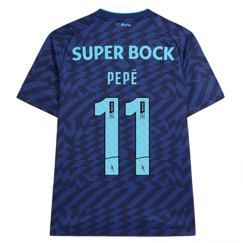 Kandiny Kinder Pepê #11 Marineblau Ausweichtrikot Trikot 2024/25 T-Shirt