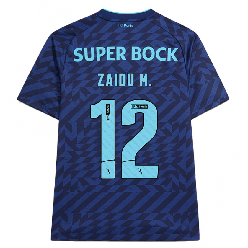 Kandiny Kinder Zaidu #12 Marineblau Ausweichtrikot Trikot 2024/25 T-Shirt