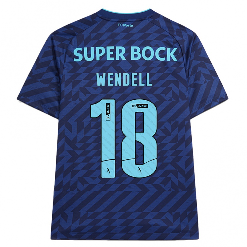 Kandiny Kinder Wendell #18 Marineblau Ausweichtrikot Trikot 2024/25 T-Shirt