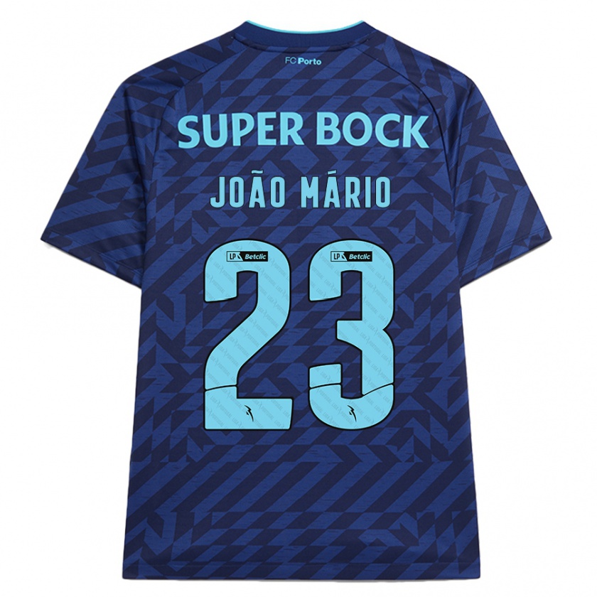 Kandiny Kinder João Mário #23 Marineblau Ausweichtrikot Trikot 2024/25 T-Shirt