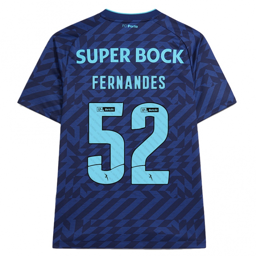 Kandiny Kinder Martim Fernandes #52 Marineblau Ausweichtrikot Trikot 2024/25 T-Shirt