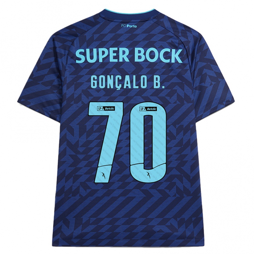 Kandiny Kinder Gonçalo Borges #70 Marineblau Ausweichtrikot Trikot 2024/25 T-Shirt