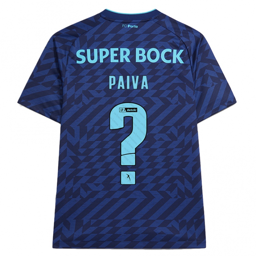 Kandiny Kinder Gonçalo Paiva #0 Marineblau Ausweichtrikot Trikot 2024/25 T-Shirt