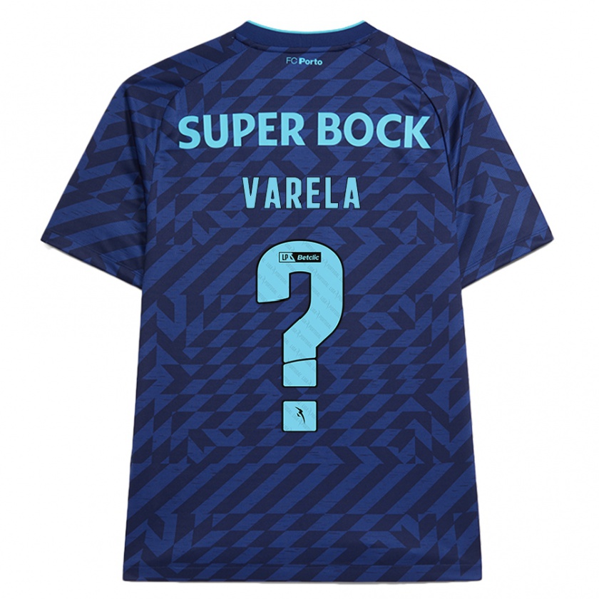 Kandiny Kinder Cardoso Varela #0 Marineblau Ausweichtrikot Trikot 2024/25 T-Shirt