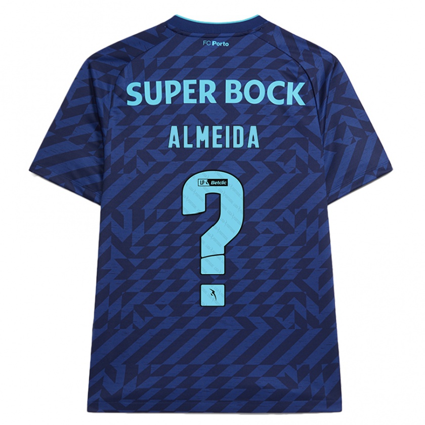 Kandiny Kinder Tomé Almeida #0 Marineblau Ausweichtrikot Trikot 2024/25 T-Shirt