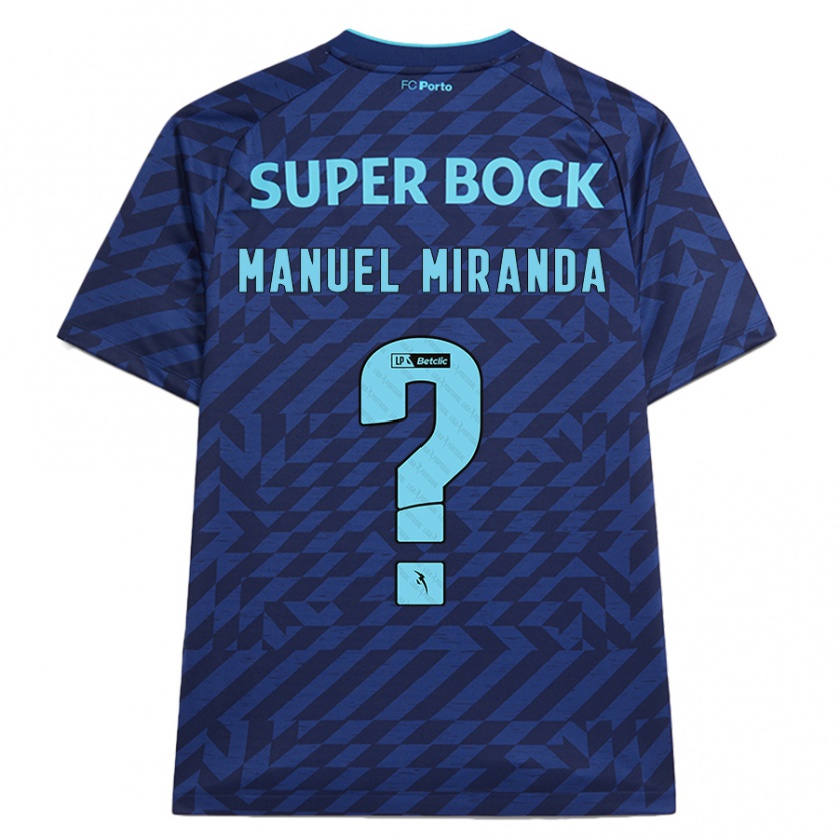 Kandiny Kinder Manuel Miranda #0 Marineblau Ausweichtrikot Trikot 2024/25 T-Shirt