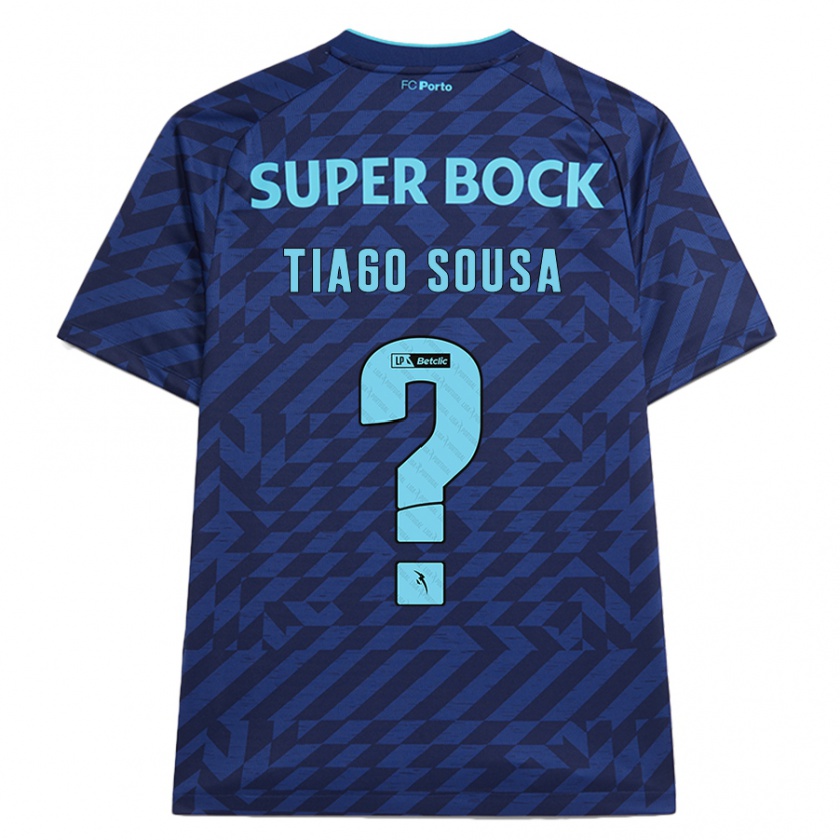 Kandiny Kinder Tiago Sousa #0 Marineblau Ausweichtrikot Trikot 2024/25 T-Shirt