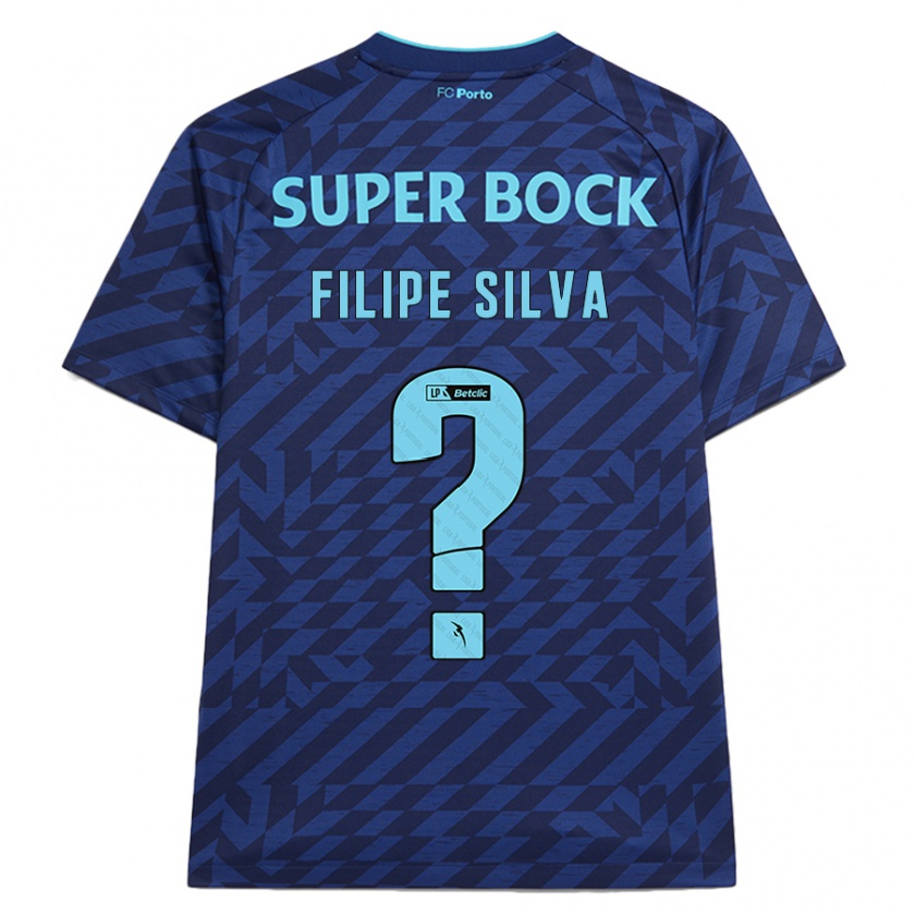 Kandiny Kinder Filipe Silva #0 Marineblau Ausweichtrikot Trikot 2024/25 T-Shirt