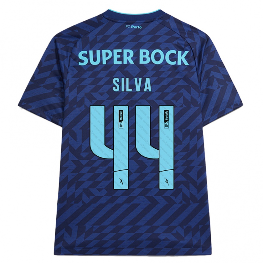 Kandiny Kinder Felipe Silva #44 Marineblau Ausweichtrikot Trikot 2024/25 T-Shirt