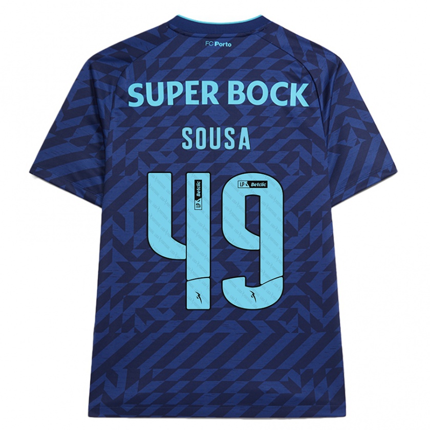 Kandiny Kinder Gonçalo Sousa #49 Marineblau Ausweichtrikot Trikot 2024/25 T-Shirt