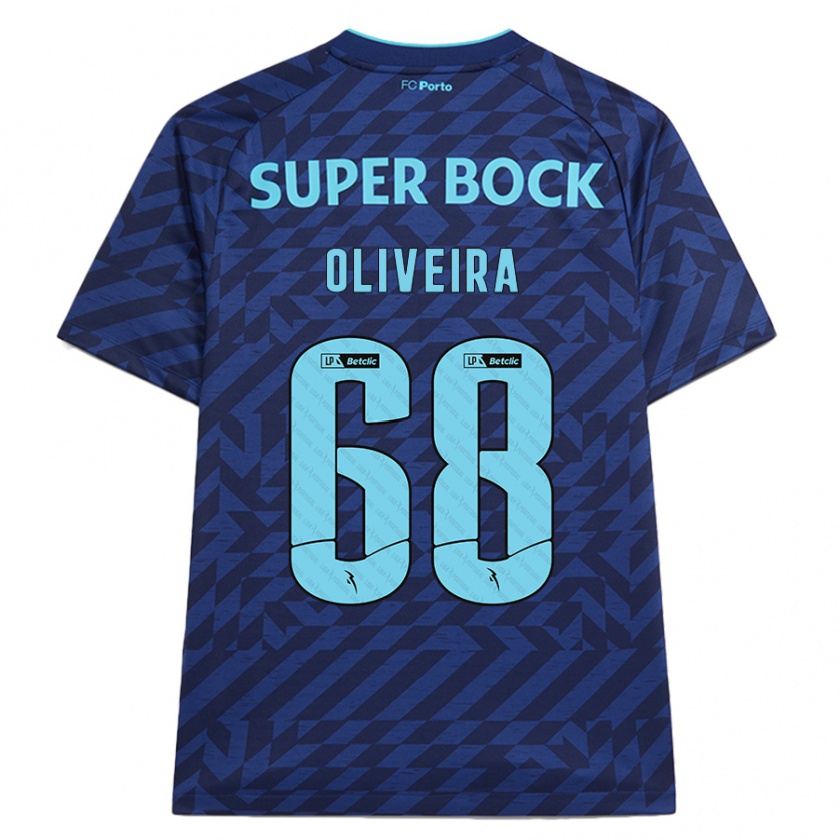 Kandiny Kinder André Oliveira #68 Marineblau Ausweichtrikot Trikot 2024/25 T-Shirt