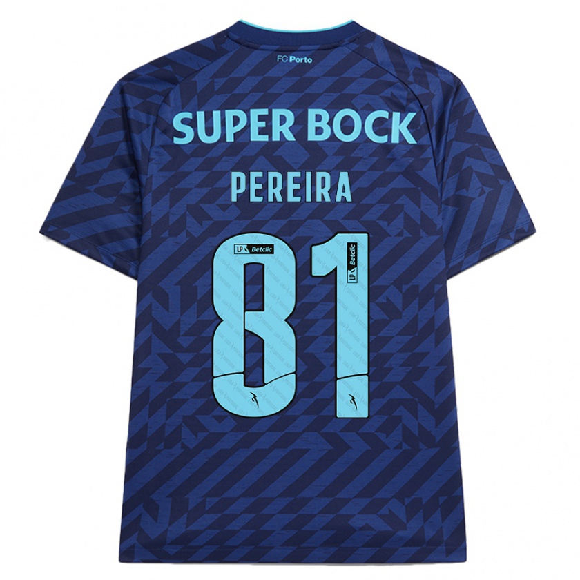 Kandiny Kinder Martim Pereira #81 Marineblau Ausweichtrikot Trikot 2024/25 T-Shirt