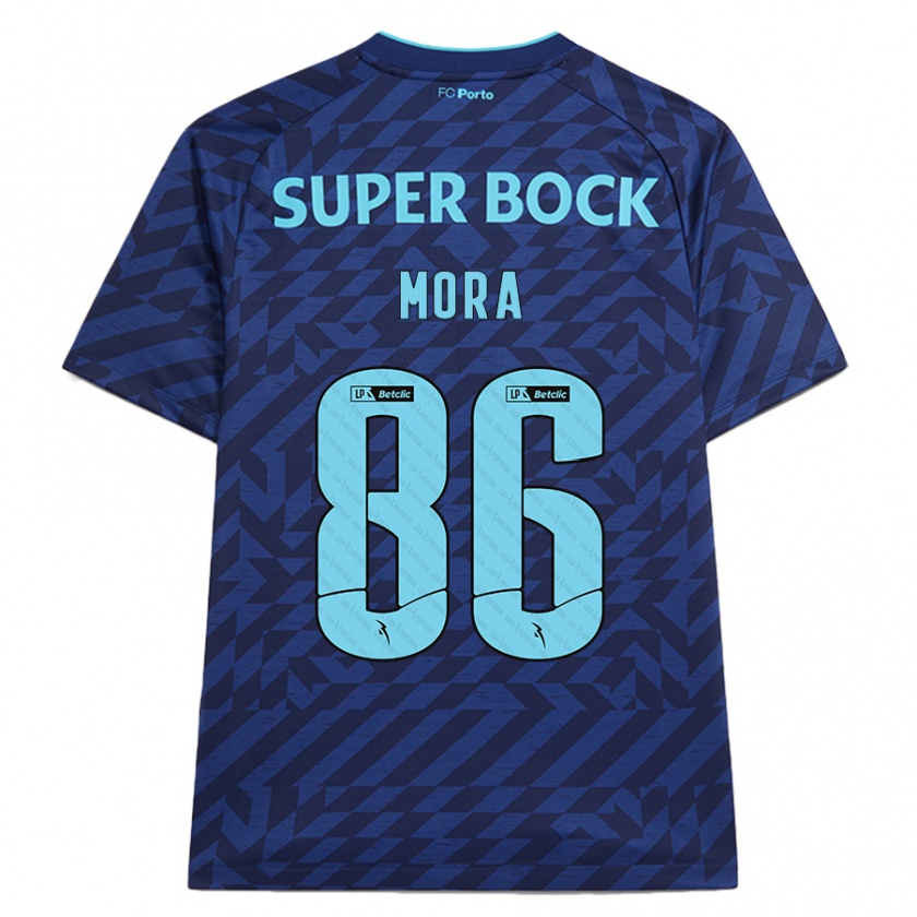 Kandiny Kinder Rodrigo Mora #86 Marineblau Ausweichtrikot Trikot 2024/25 T-Shirt