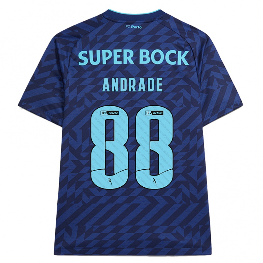 Kandiny Kinder Domingos Andrade #88 Marineblau Ausweichtrikot Trikot 2024/25 T-Shirt