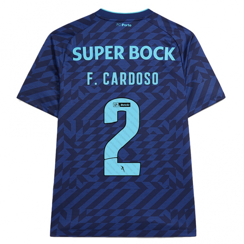 Kandiny Kinder Fábio Cardoso #2 Marineblau Ausweichtrikot Trikot 2024/25 T-Shirt