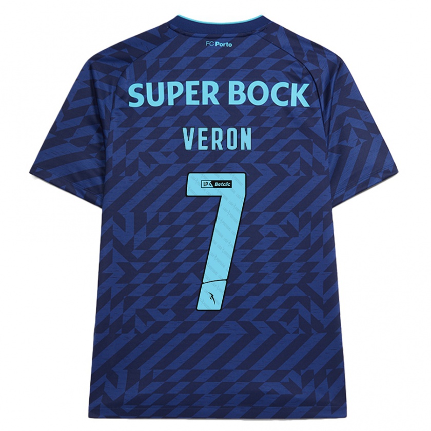 Kandiny Kinder Gabriel Veron #7 Marineblau Ausweichtrikot Trikot 2024/25 T-Shirt