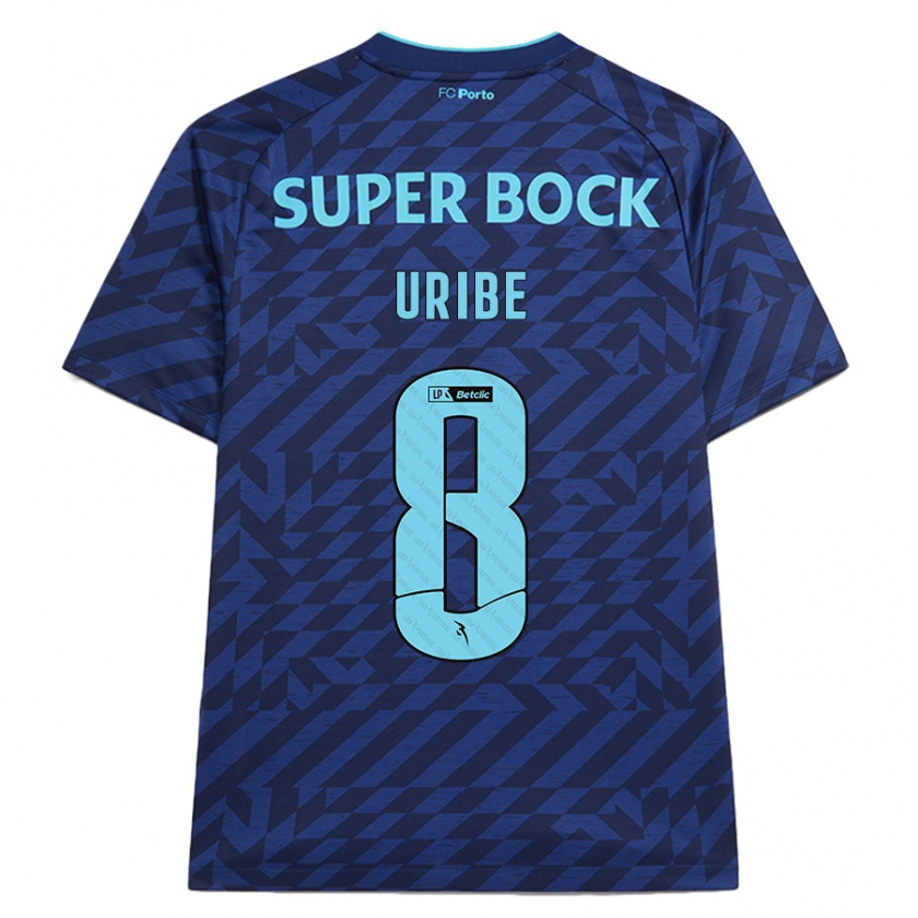 Kandiny Kinder Mateus Uribe #8 Marineblau Ausweichtrikot Trikot 2024/25 T-Shirt