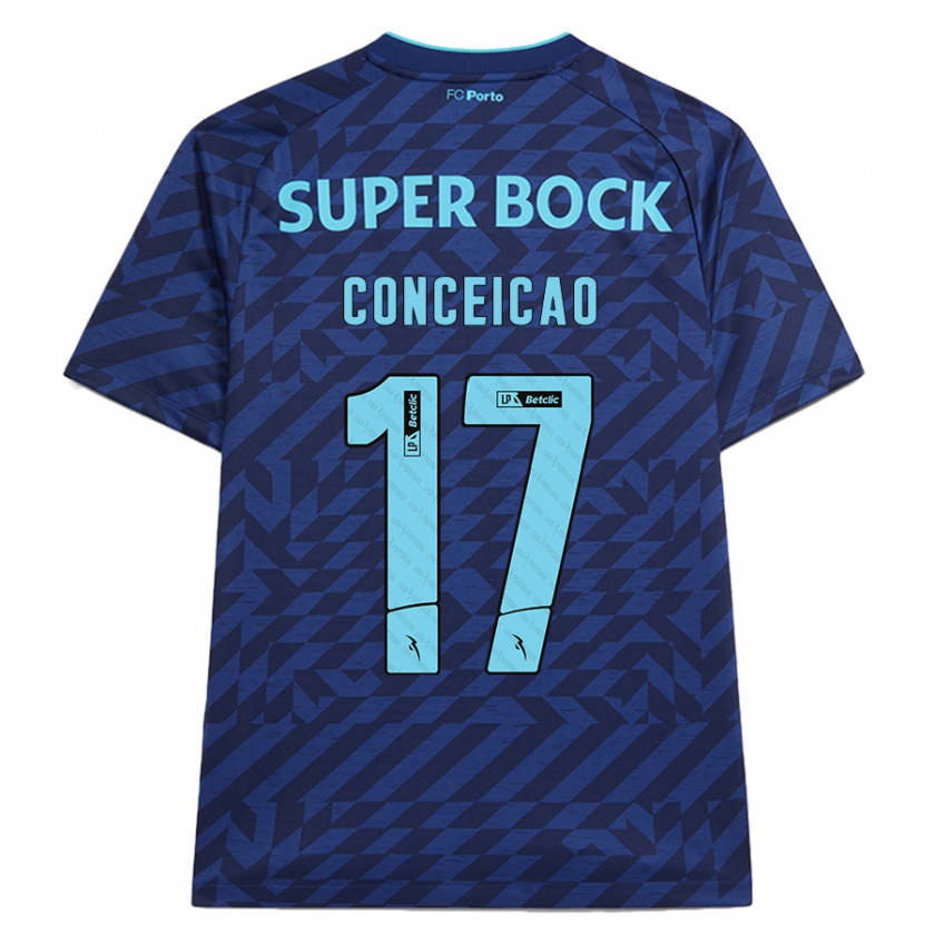 Kandiny Kinder Rodrigo Conceicao #17 Marineblau Ausweichtrikot Trikot 2024/25 T-Shirt