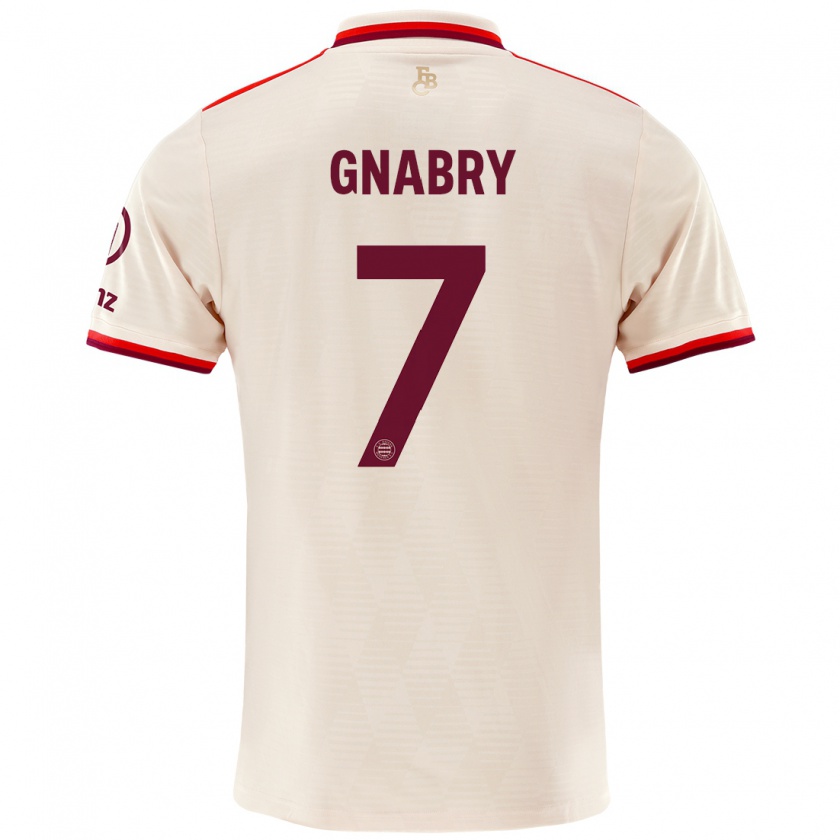 Kandiny Kinder Serge Gnabry #7 Leinen Ausweichtrikot Trikot 2024/25 T-Shirt